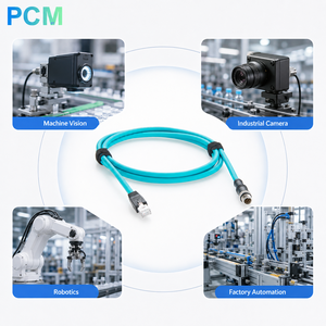 M12 A-Code 8 针转 RJ45 CAT6A GigE Vision 高柔性工业以太网电缆，适用于 Basler、Cognex、Keyence、Datalogic、SICK 相机 - Product Image 2