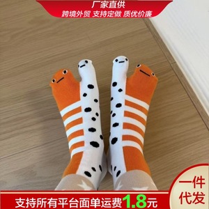 ถุงเท้าผู้หญิงแบบแยกนิ้วเท้า ความยาวครึ่งน่อง ลายการ์ตูนปลาไหล ระบายอากาศได้ดี ซับเหงื่อ สไตล์วัยรุ่น - Product Image 5