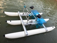 Sepeda Air Aluminium 2 Orang, Perahu Pedal, Sepeda Laut Dua Kursi, Aqua Cycle untuk Sewa Resor Danau, Rekreasi