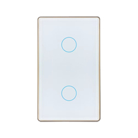 Interruptor Inteligente de Pared CHNLAN, Estándar Estadounidense, Tuya, Metálico, Zigbee 3.0, Táctil, 220V/110V, 10A, Unipolar