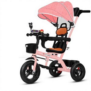 Triciclo per Bambini con Musica per Età 1-6 Anni, Passeggino in Metallo, <span class=keywords><strong>Bicicletta</strong></span> - Product Image 1
