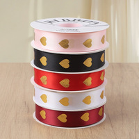 Aierflorist Ruban de 2,5 cm pour la décoration de bouquets floraux, ruban de liaison pour emballage de fleurs, 100% polyester satiné