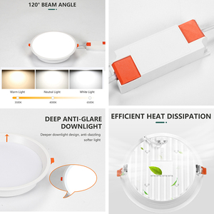 Phong cách hiện đại item chiếu sáng trong nhà nhôm PP 7 12 <span class=keywords><strong>15</strong></span> 20 30 Watt Vòng recessed <span class=keywords><strong>LED</strong></span> bảng điều chỉnh ánh sáng - Product Image 2