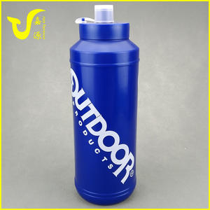 Muestra gratis portátil al aire libre azul 500ml frasco suave deportes plegable botella de agua de plástico botella de hidratación Correr bicicleta - Product Image 3