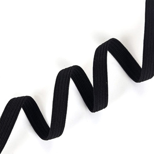Rollo de <span class=keywords><strong>cord</strong></span>ón de banda elástica trenzada de costura antideslizante de poliéster plano blanco elástico - Product Image 6