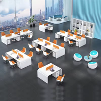 Bureau Partition Personnel Table 6 Personne Poste De Travail Moderne Modulaire Ouvert Plan 4 Personnes Places Postes De Travail pour Le Travail De Bureau Du Personnel