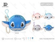 Borsa rotonda in peluche Stitch da 10 cm, portamonete per bambini - Product Image 1