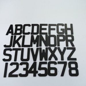Lettres en acrylique 4D <span class=keywords><strong>noires</strong></span> taille UK, lettres en gel 3D couleur fibre de carbone, lettres rétro 4D pour <span class=keywords><strong>plaques</strong></span> d'immatriculation en acrylique - Product Image 1