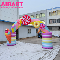 Arches gonflables décoratives en forme de bonbons pour événements et présentations