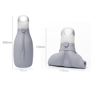 Bouteilles d'eau pliables en silicone pour le voyage en plein air, vente en gros, 500 ml, gourde de sport portable pour eau chaude - Product Image 3