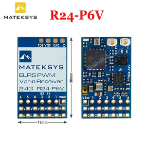 MATEKSYS R24-P6V EXPRESSLRS 2.4GHz PWM VARIO Receiver 22.5dbm 180MW Metal for Electric <b>RC</b> FPV <b>Drone</b> - Product Image 2