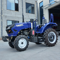 Tracteur agricole 4x4 de 70 CV et 80 CV avec rotoculteur, semoir et charrue, certifié CE
