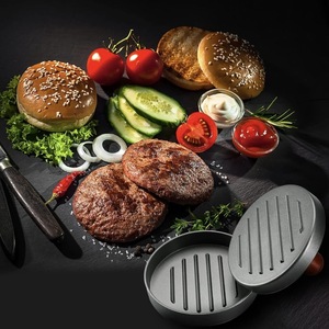 Presse à <span class=keywords><strong>mini</strong></span>-hamburgers manuelle à démoulage facile, antiadhésive, avec poignée en bois, en alliage d'aluminium, pour la préparation de burgers faits <span class=keywords><strong>maison</strong></span> - Product Image 4