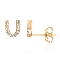 Madonna Bijoux Diamant Mode Alphabet Lettre Initiale Boucles D'oreilles IGI Diamant Boucles D'oreilles Lab Grown Diamant Bijoux Boucles D'oreilles
