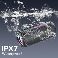 Altavoz Bluetooth para Exteriores, Resistente al Agua IPX7, Sonido Estéreo HD de 30 W, Emparejamiento TWS, 30 Horas de Duración de la Batería, Luz LED, Altavoz Inalámbrico Portátil