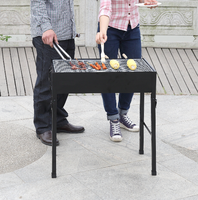 Barbecue portable en fonte en forme de pyramide pour camping, restaurant, barbecue au charbon de bois en plein air