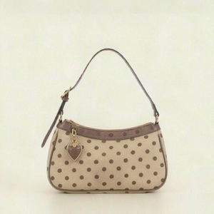 Bolso de Hombro para Mujer con Diseño de Puntos, Bolso Tipo Hobo de PU Semi Anilina, Bolso Bandolera para Uso Diario - Product Image 2