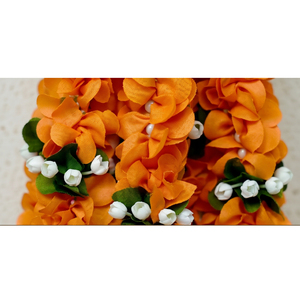 Guirnalda de Flores Artificiales de Naranja con Campanas Doradas, Decoración Colgante para Bodas, Festivales, Hogar y Templo - Product Image 4
