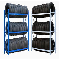 Étagère de stockage de pneus en acier durable, de qualité moyenne, anti-rouille, protection contre la corrosion, revêtement électrostatique en poudre, 500-800 kg/niveau
