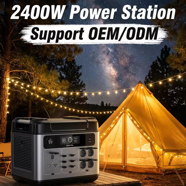 OEM/ODM 2048Wh Portable Power Station High Capacity 2400W with Expandable Battery Support