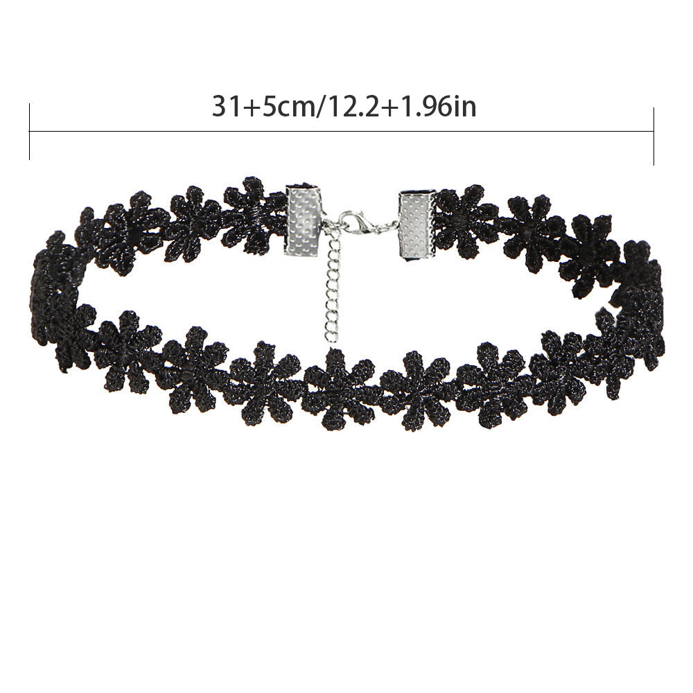 6-teiliges Choker Set Für Damen - Samt & Spitze Halsbänder Gothic Style