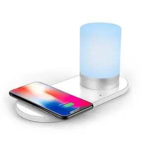 2020 trending wireless charger QI wireless magnetic induction Charger with RGB Lamp