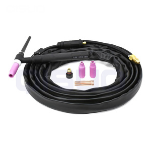 Antorcha de Soldadura TIG WP17, Antorcha de <span class=keywords><strong>Soldador</strong></span> de 4 m, 140 A, 150 Amperios, Refrigerada por Aire, Pistola de Soldadura TIG SR-17V con Enchufe Europeo - Product Image 1