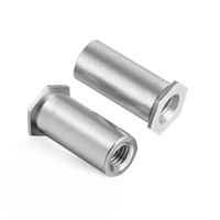 6 #8 # POUCES M3 M4 M5 M6 M8 demi-tout fileté en acier inoxydable au carbone aluminium rond hexagonal tête plate étanche entretoises de clinchage