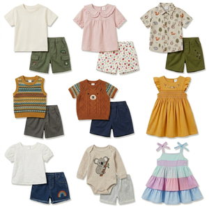 Outdoor Kids Summer Outfit Soft Fabric Short Sleeve 2-Piece Set Random Mix Mixed Styles Combined Shipment Model 2026.4 Made CN - Product Image 1