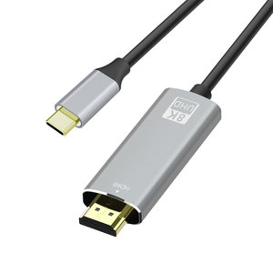 Chất lượng cao bán buôn 1M 8K 30Hz Điện thoại di động để TV Cáp <span class=keywords><strong>USB</strong></span> 3.1 Loại C để HDMI 2.1 Bộ chuyển đổi cáp - Product Image 2