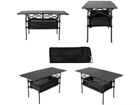 Table à manger pliable moderne en aluminium portable pour barbecue en plein air, pique-nique, camping, utilisation en salon 4 saisons