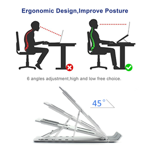 Support Flexible, pliable et à hauteur réglable, pour ordinateur Portable, 1 pièce, nouveau modèle 2020 en aluminium - Product Image 6