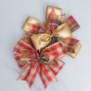 Ornement nœud en jute texturé fait main avec bordure filée pour le sommet de l'arbre de Noël, cadeau de fête, emballage cadeau, accessoires de décoration DIY - Product Image 4