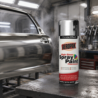 Peinture en aérosol effet chrome miroir facile à appliquer, revêtement acrylique métallique 400 ml pour voiture et bricolage métallique