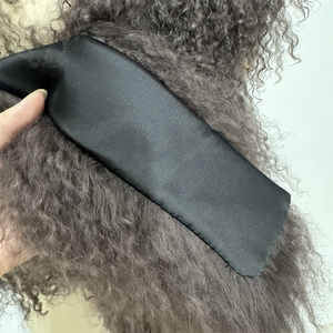 Customize Design Long Style Tibetan <strong>Lamb</strong> Natural Long Hair <strong>Curly</strong> Scarf Mongolian <strong>Lamb</strong> <strong>Fur</strong> Scarf - Product Image 3