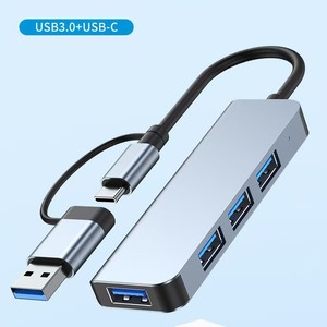 Base de Expansión 2 en 1 de Aluminio, Hub <span class=keywords><strong>USB</strong></span> 3.0 para <span class=keywords><strong>PC</strong></span>, Adaptador Divisor USB3.0, Puerto Tipo C, Lector de Tarjetas para <span class=keywords><strong>PC</strong></span> y Laptop - Product Image 2