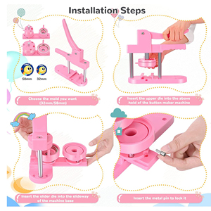 <strong>Button</strong> <strong>Maker</strong> Machine Multiple Sizes with 200pcs - Product Image 4