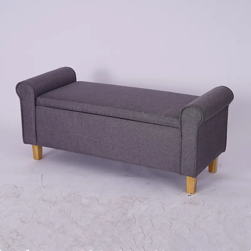 Mobili per la casa di grandi dimensioni In Legno Sedile grande divano in tessuto sedia panca con coperchio aperto