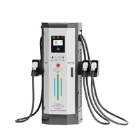 EONDRIVE Chargeur DC pour véhicules électriques 120 kW, Nouveau, Trois pistolets, Multi-protocoles CCS GBT OCPP 1.6, Écran LCD 7 pouces, IP54, Stations de recharge au sol