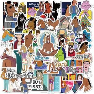 Autocollants décoratifs en vinyle PVC personnalisés ZY0535C, imperméables, style anime <span class=keywords><strong>BoJack</strong></span> Horseman, pour bagages, qualité supérieure, style cartoon - Product Image 1