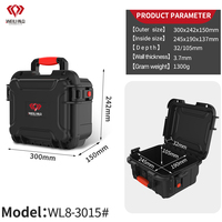 Boîte à outils multifonctionnelle, boîte de protection pour petits équipements, transport avec intérieur en mousse façonnée, valise en plastique avec poignée