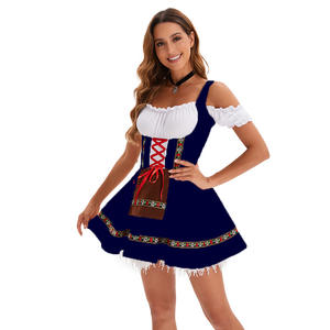 ชุดเดรส bavaria Oktoberfest dirndl สำหรับผู้หญิงชุดคอสตูมสำหรับดื่มเบียร์ชุดแฟนซี S-3XL ขนาดสำหรับเทศกาลปาร์ตี้เบียร์ - Product Image 5