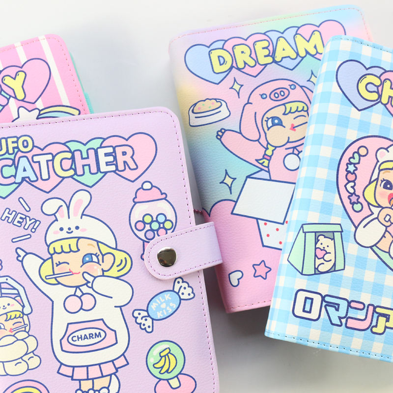 Kawaii Korea Leather A6 6 Ring Binder Planner & Notebook Oem