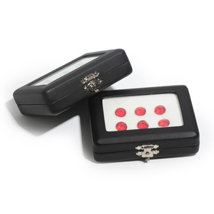 Boîte de présentation de bijoux en cuir et métal rose, style nordique, pour bagues, perles et diamants, vente en gros - Product Image 4