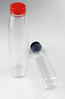 Vente chaude 16 Oz Jetable Clair De Qualité Alimentaire En Plastique Pet Carré Jus 500ml Bouteille De Boisson Avec Bouchon Inviolable