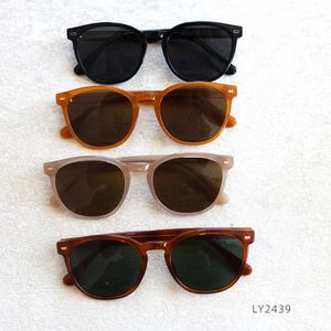 Lunettes de soleil polarisées rétro tendance 2025 avec logo personnalisé, branches en acétate, protection UV400, monture ronde en TR90 pour hommes et femmes - Product Image 2