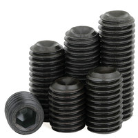 Vis de réglage Allen à six pans creux en acier allié M16 12.9 45H oxyde noir avec système de mesure métrique à pointe plate