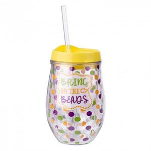 Hot Sell 300ml BPA Free PP Plastic <b>Double</b> <b>Wall</b> Insulated Wine Tumbler Transparent - Product Image 2