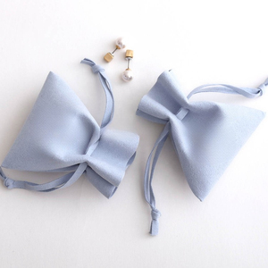 Custom logo Jewelry Packaging Bag Fashion Drawstring Microfiber Pouch for Necklace <b>Ring</b> Earring - Product Image 2