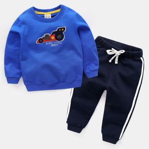 Ensemble de survêtements en coton pour garçons, à manches longues et pantalon long, avec motifs de dessins animés colorés, vente en gros - Product Image 6